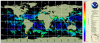 Global Map projection displaying chlorophyll-a concentration