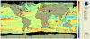 Global Map projection displaying sea level anomalies